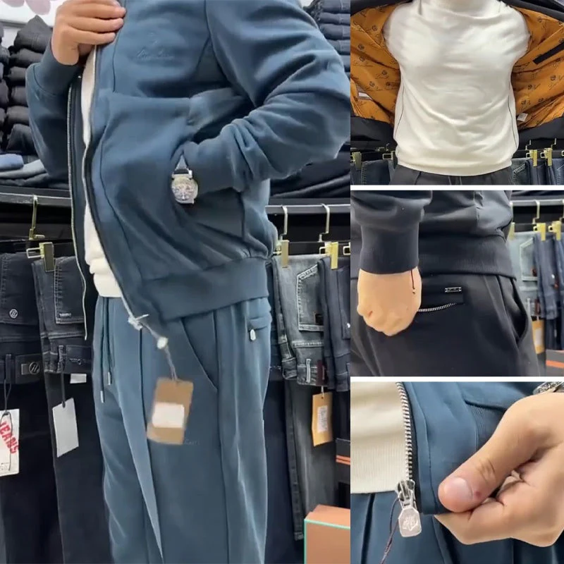Ensemble deux pièces veste et pantalon décontractés pour homme